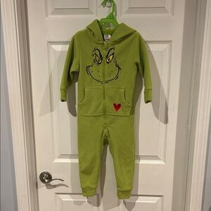Hanna Andersson Grinch Hooded Fleece Onesie